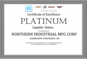 GM Platinum Supplier Award