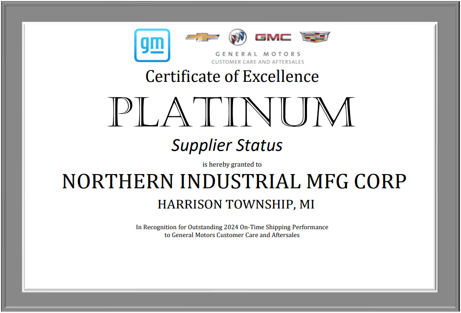 GM Platinum Supplier Award