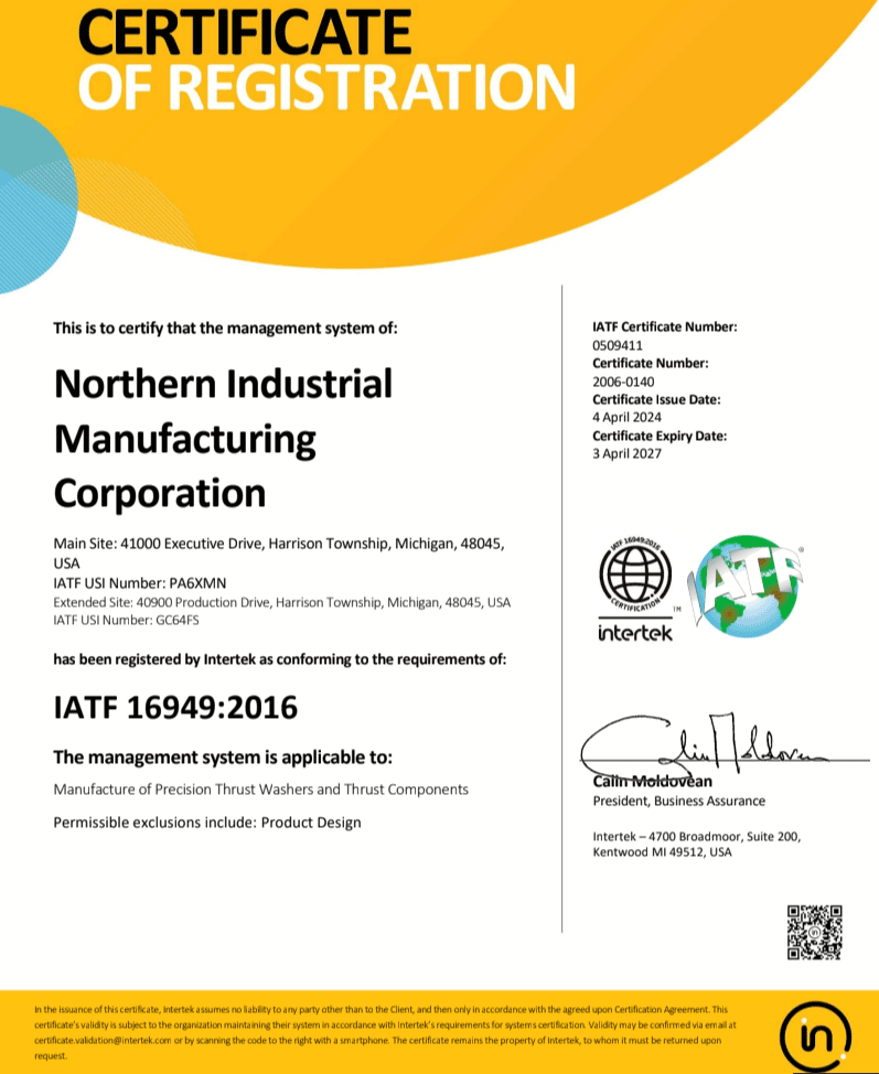 16949 certificate