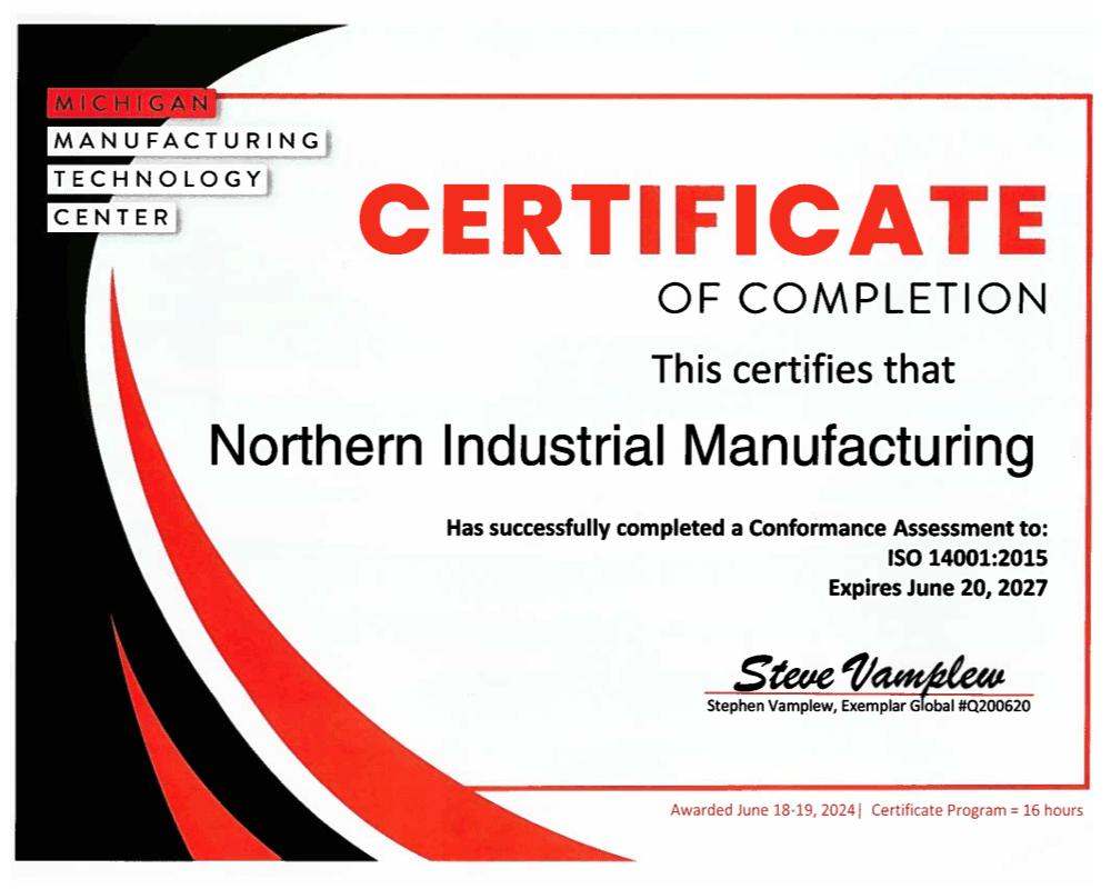 new iso 14001 certificate