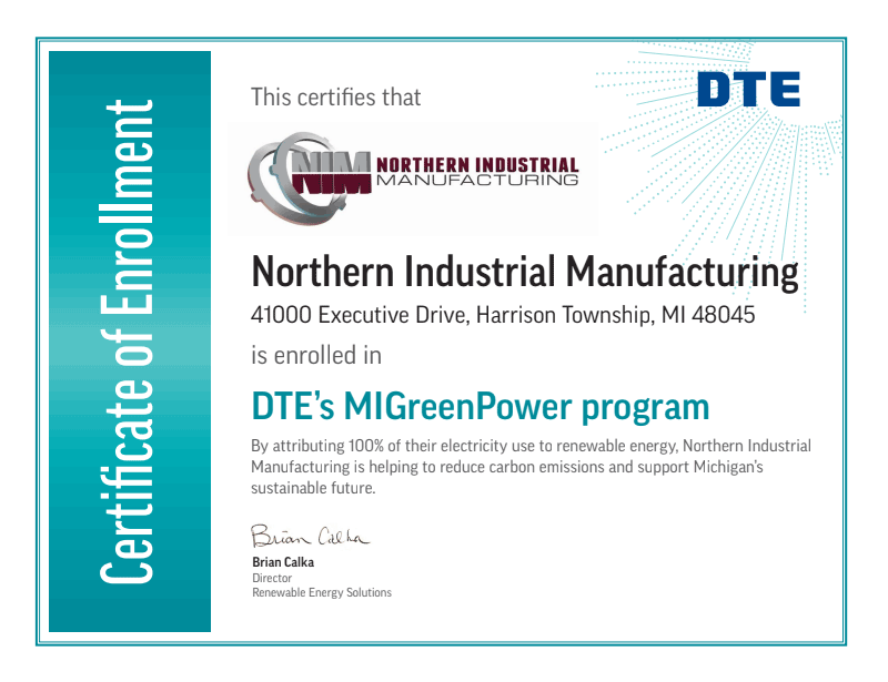 renewable energy certified